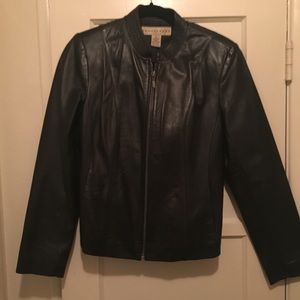 Apostrophe Black Leather Jacket